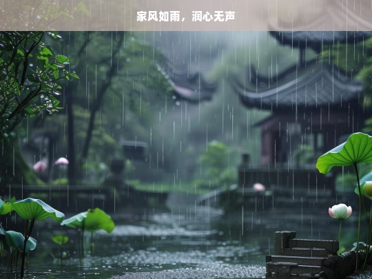 家风如雨，润心无声，家风，润心无声之雨