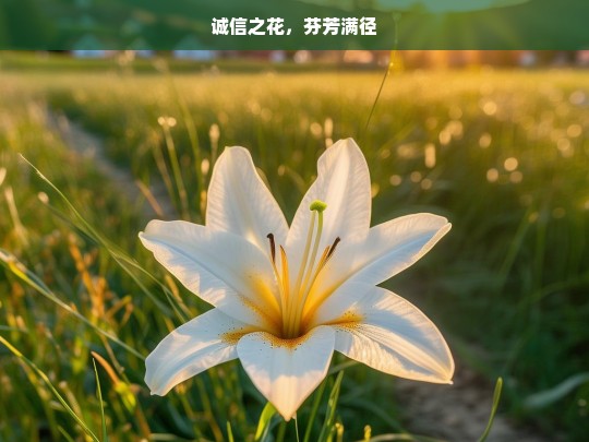 诚信之花，芬芳满径，诚信之花，绽放芬芳