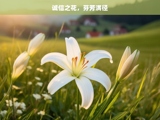 诚信之花，芬芳满径，诚信之花绽芬芳