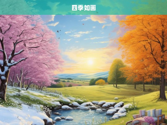 四季如画，四季如画，自然的绚丽画卷